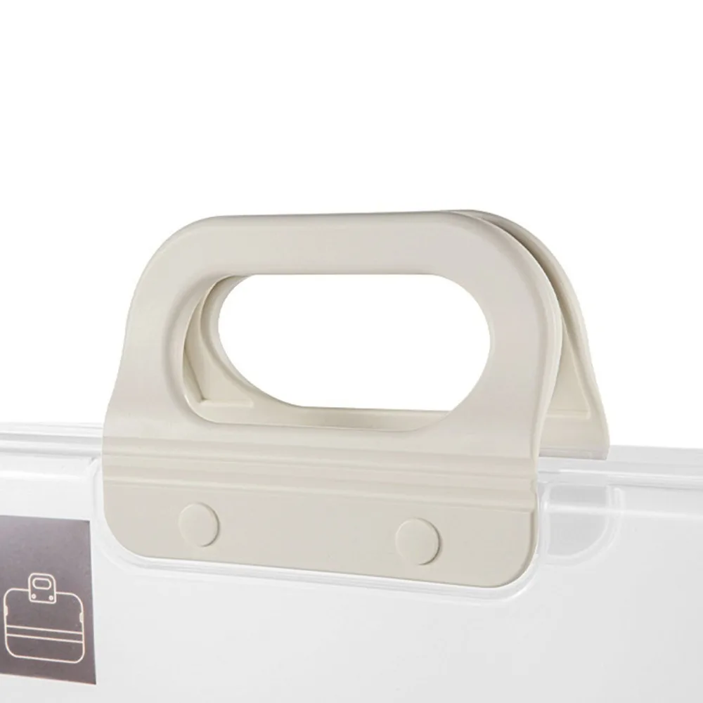 Plastic A4 File Organizer Large Size Lightweight Expanding Document Bag Multi Pockets Flexible Portfolio Document Holder