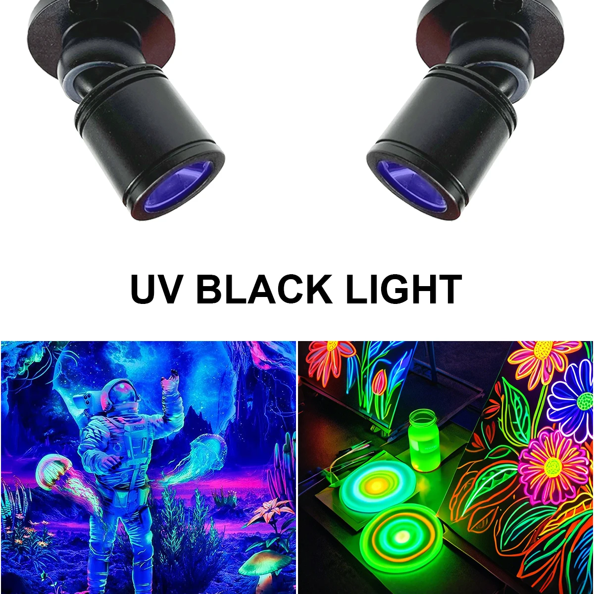 2/3/4 1W Ultraviolet UV Lamps, Fluorescent Spotlights, Blacklight Lamps, Model Display Cabinet Lamps, Computer Case Spotlights,