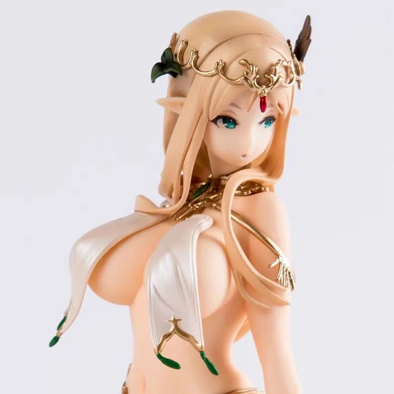 12cm anime elf lírio figura de ação sexy menina nu estátua caso carro modelo decoração desktop ornamentos adulto coleção brinquedos meninos presentes