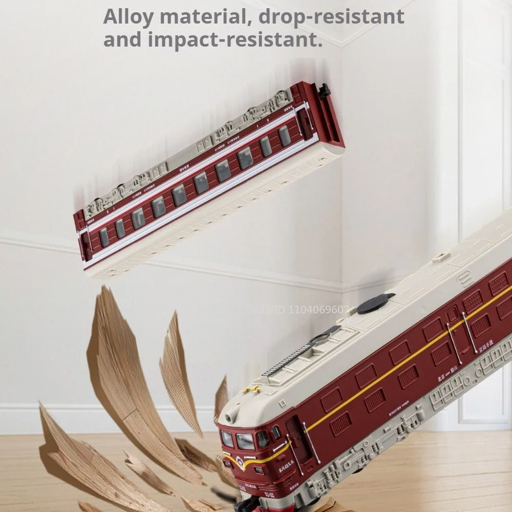 1:32 DF4B Pociąg Modele ze Stopu Zabawki Odlewane Auta z Światłem i Muzyką Miniaturowe Pojazdy Pociągi z Mechanizmem Przesuwnym Zabawki dla Maluchów Prezenty dla Dzieci