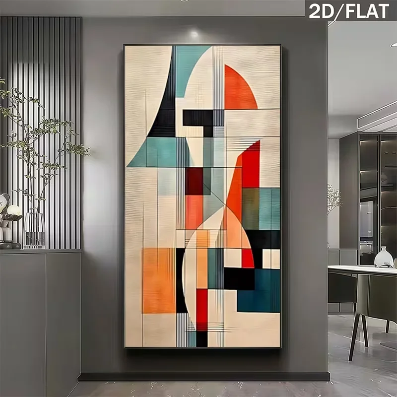 Multiple sizes 1pc frameless Large size Canvas Painting,2D Flat, 2D Flat, Large Wall Art Piece Measuring 50Cm X 100Cm (19.7 Inch