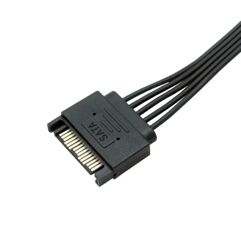 22/32cm SATA Power Cable 15Pin Male/Female Durable SATA Power Extension Cable Y-Splitter Design Power Splitter Cable