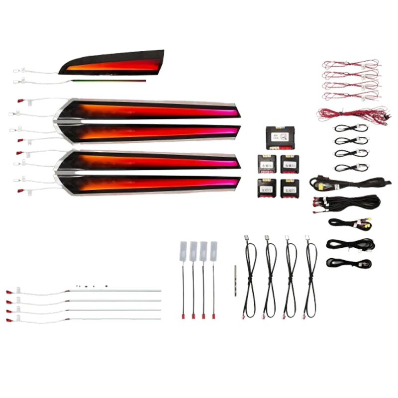 سيارة الداخلية البيانو الأسود مصباح ضوء ملون قوس قزح سيمفونية أضواء المحيطة ل X3 X4 2012-2017