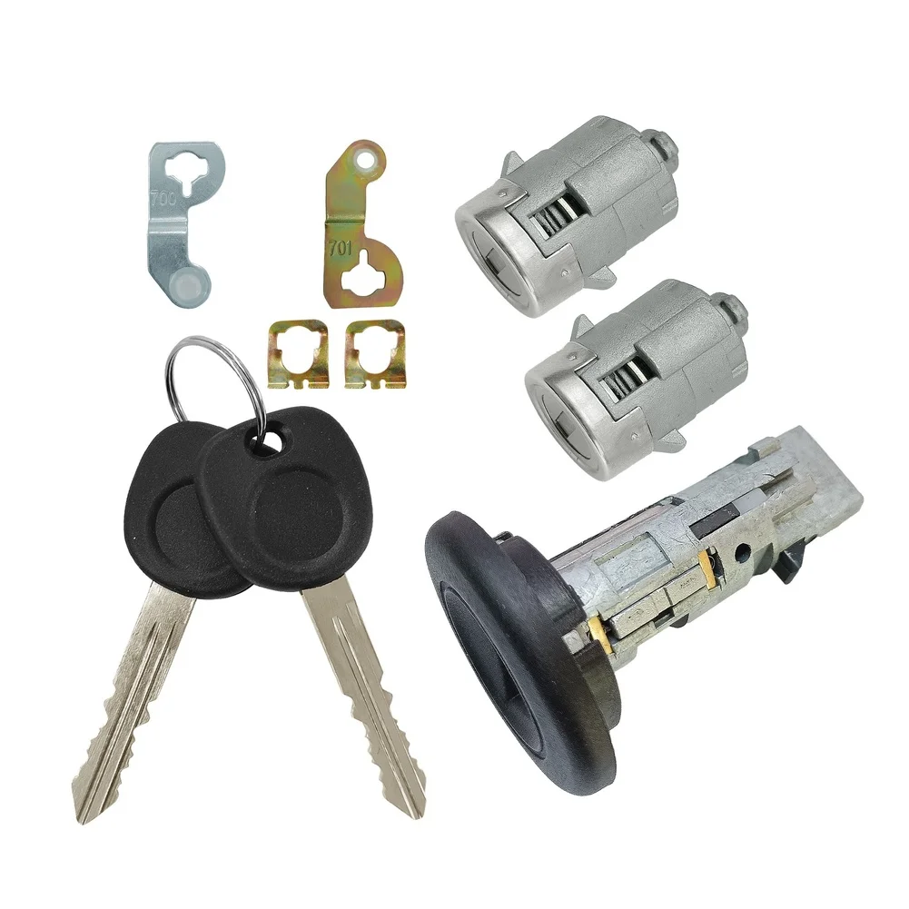 Lock Replacement Kit with Ignition Cylinder and Door Locks for General Automotive Applications OEM 706797 706592 Cross Reference