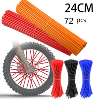 72Pcs Motorcycle Wheel Spoked Protector Wraps Rims Skin Trim Covers Pipe for Motocross Bicycle Bike Cool Accessories 12 Colors
