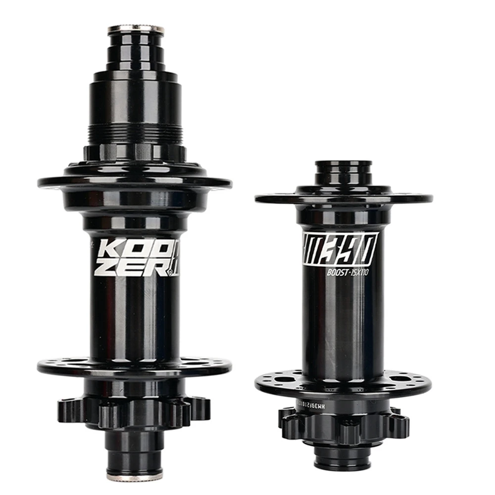 

KOOZER XM390 MTB Mountain Bike BOOST Hubs 32 Hole Disc Bearing Hub Front Rear 15X110 12X148mm Thru XD 12 Speed,Black