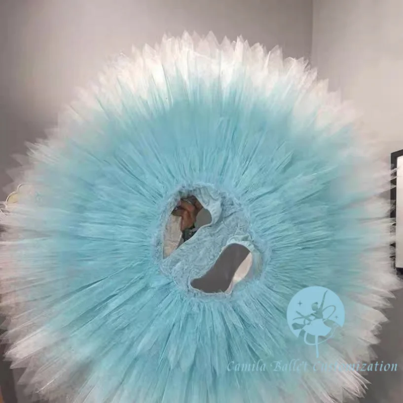 Nueva falda de actuación de competición TUTU dividida de ballet de variación Midora pirata verde lago personalizada de alta gama para adultos y niños