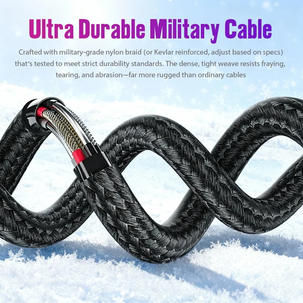 3A 60W USBA إلى النوع C كابل شحن سريع للغاية سلك بيانات نايلون لشاومي POCO سامسونج مع كابل شاشة ديجيتال Led