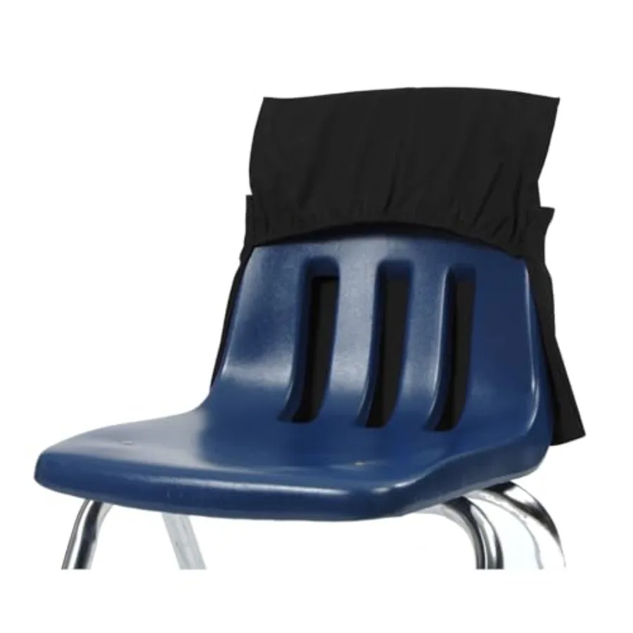 Bolso de armazenamento de cadeira elástica para cadeiras de sala de aula pacote de 10 bolsos extensíveis pretos para cadeiras de 1217 polegadas durável espaçoso e