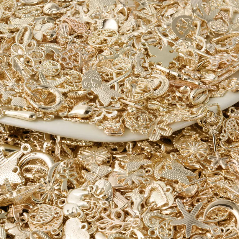 

20/30/50pcs Retro Random Mix Different Marine Life Flower Moon Pendant Jewelry Making Supplies Metal Alloy Handmade Earring