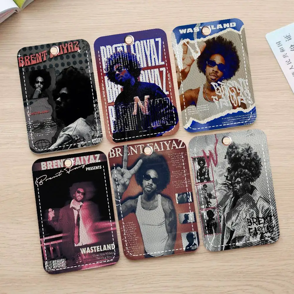 

Singer B-Brent Faiyaz Cartoon Card Keychain Anime Fashion Pendant Bag ID Door Card Case Bus Card Cute Adult Birthday Gift