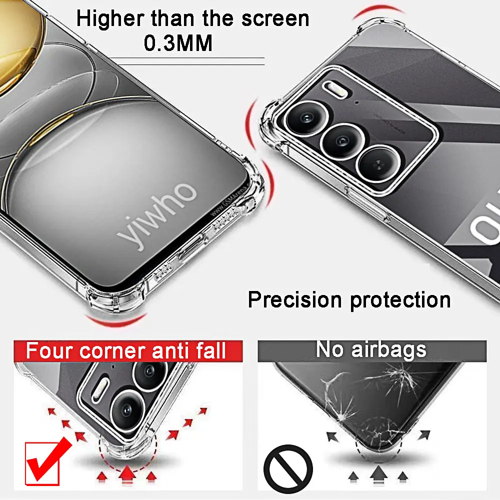 Luxury Clear Phone Case for Oppo Realme C75 C67 C65 C60 C55 C53 C51 C35 C33 C31 C30 Back Transparent Soft Shockproof Full Cover