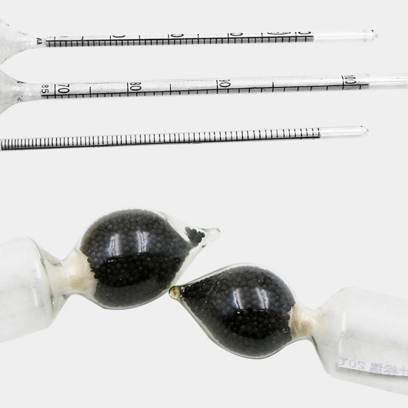 Hydrometer Tester Holzkiste Alkoholmeter Alkoholmessgerät Weinmessgerät Thermometer