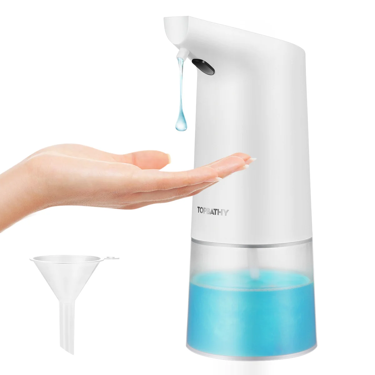 

TOPBATHY Automatic Soap Dispenser Touchless Sensor Liquid Dispenser 350ml Hand Soap Dispenser for Kitchen and Bathroom