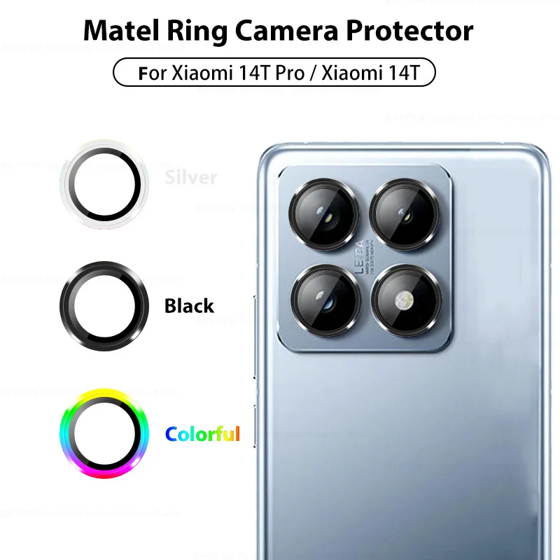 Xiaomi14TPro Xiomi 14T Xiaomi14T Pro Case Matel Ring +Tempered Glass Camera Protector For Xiaomi 14T Pro 5G 2024 NEW Lens Glass