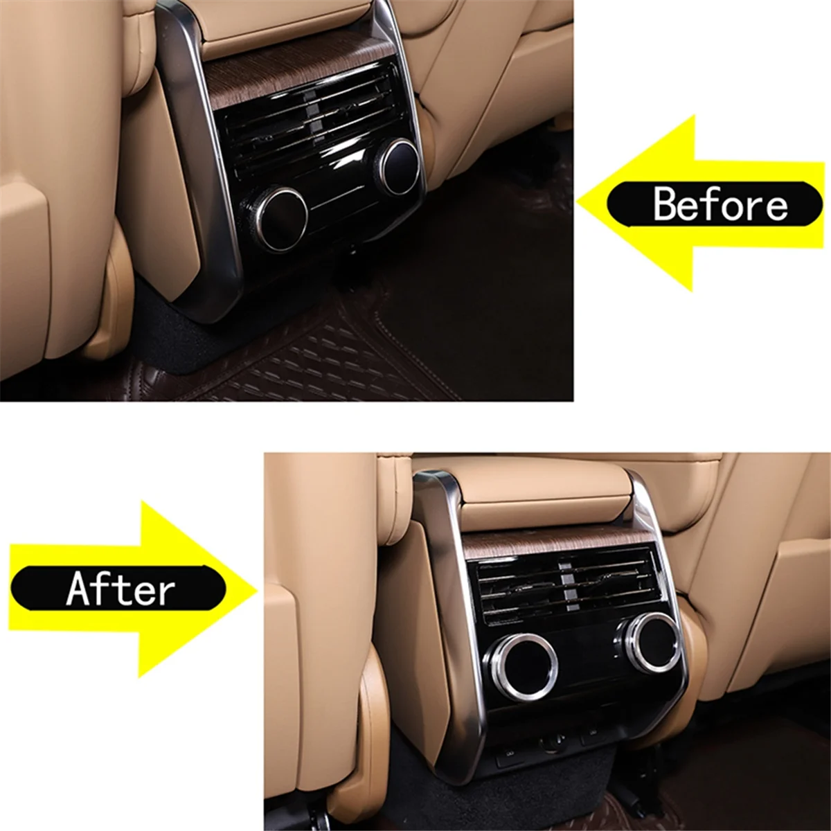 لاند روفر رينج روفر سبورت فوغ L460 2023 سيارة الخلفية تكييف الهواء حجم المقبض التبديل غطاء أزرار حلقة الكسوة الياسمين