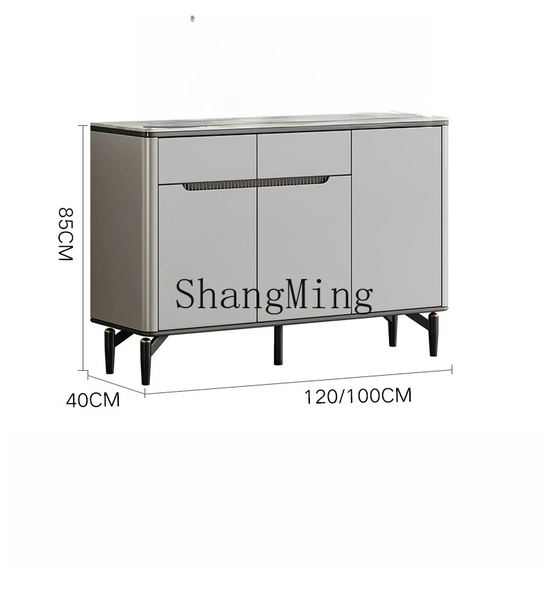

ZJH dining side cabinet baking paint living room slate tea cabinet dining room storage cabinet simple and modern