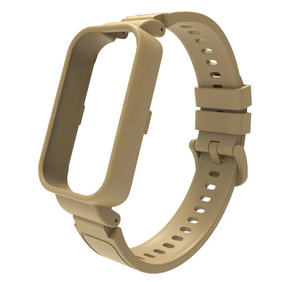 2 in 1 Case+Strap voor Xiaomi Smart Band 8 Actieve vervangende sport siliconen armband voor Redmi Band 2 bandaccessoires