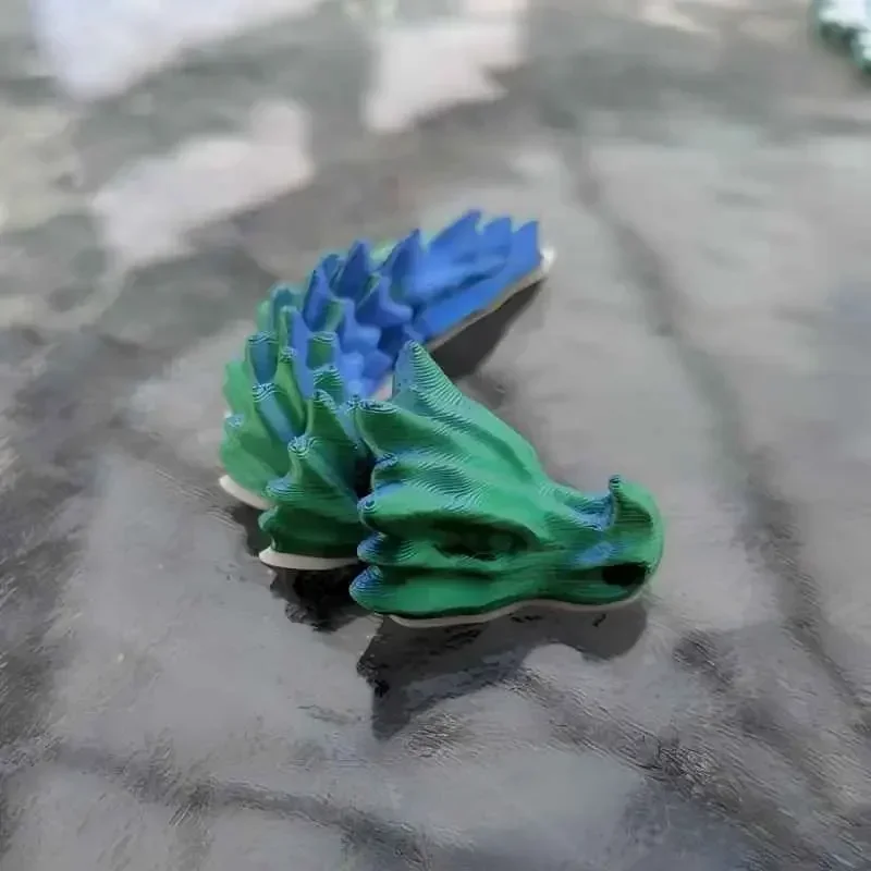 Bone Dragon Keychain Movable 3d Print Keel Keychain Backpack Accessories Gothic Articulated Bone Dragon Tail Keyring