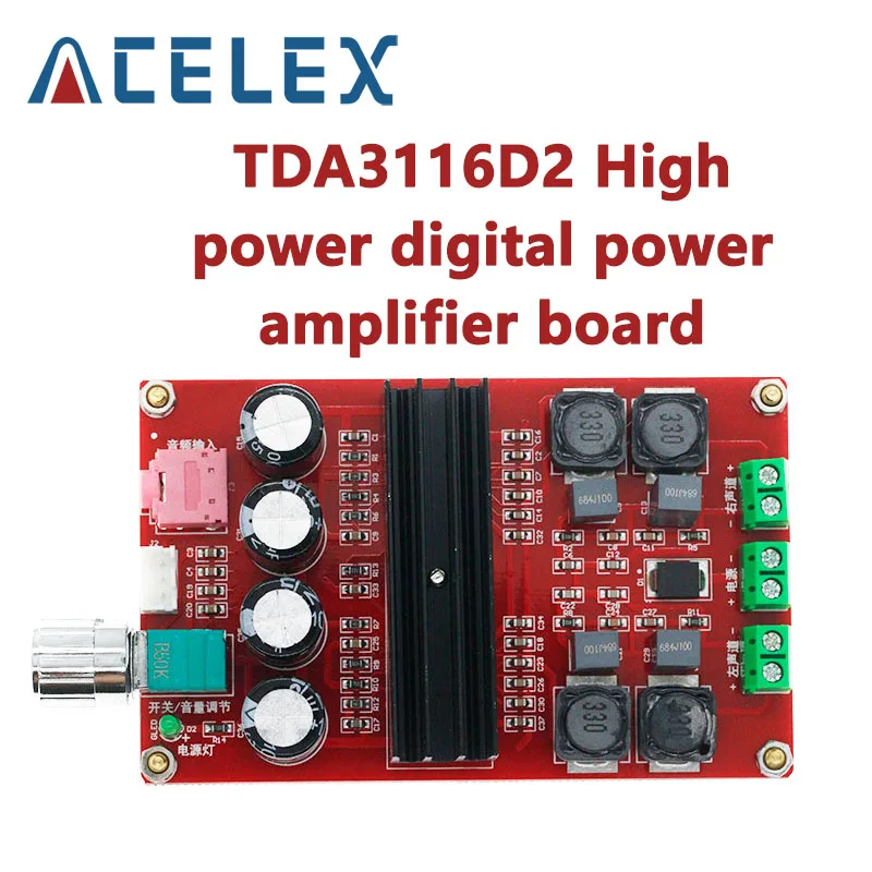 TPA3116 TPA3116D2 Dual Channel 2*50W Stereo Power Amplifier Board Adjustable Digital Amplifier Module XH-M189 DC 24V