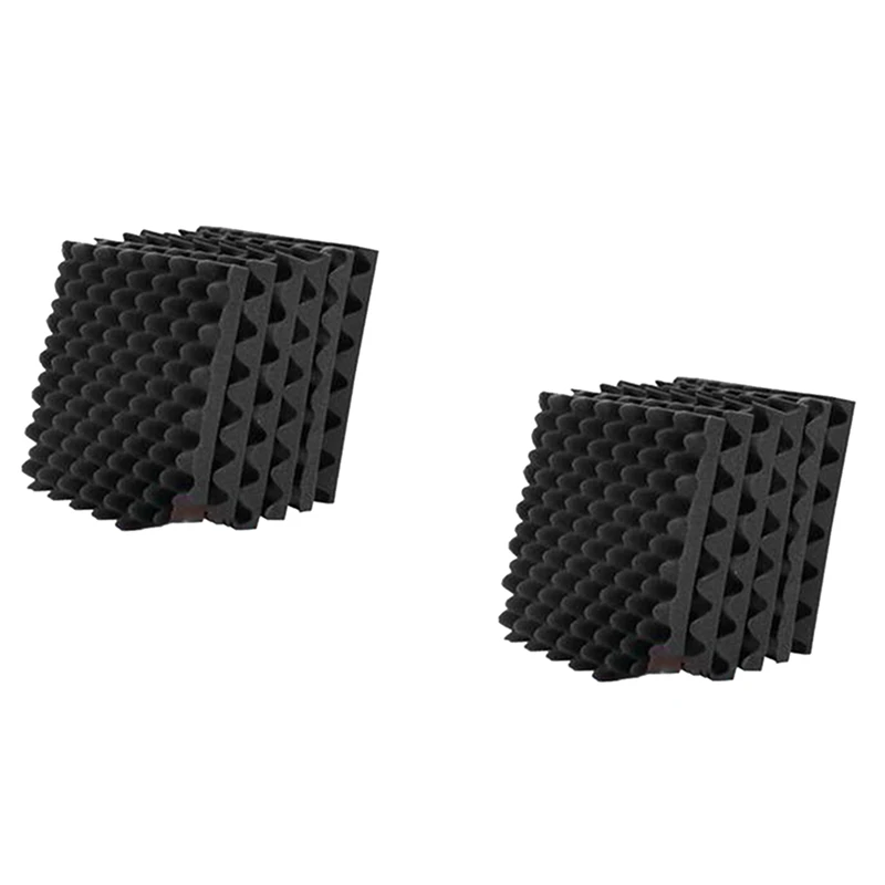 12 Pack Self Adhesive Acoustic Foam Panels Fireproof Soundproofing Treatment Wall Panel,Reduce Noise Foam For Studio,Etc