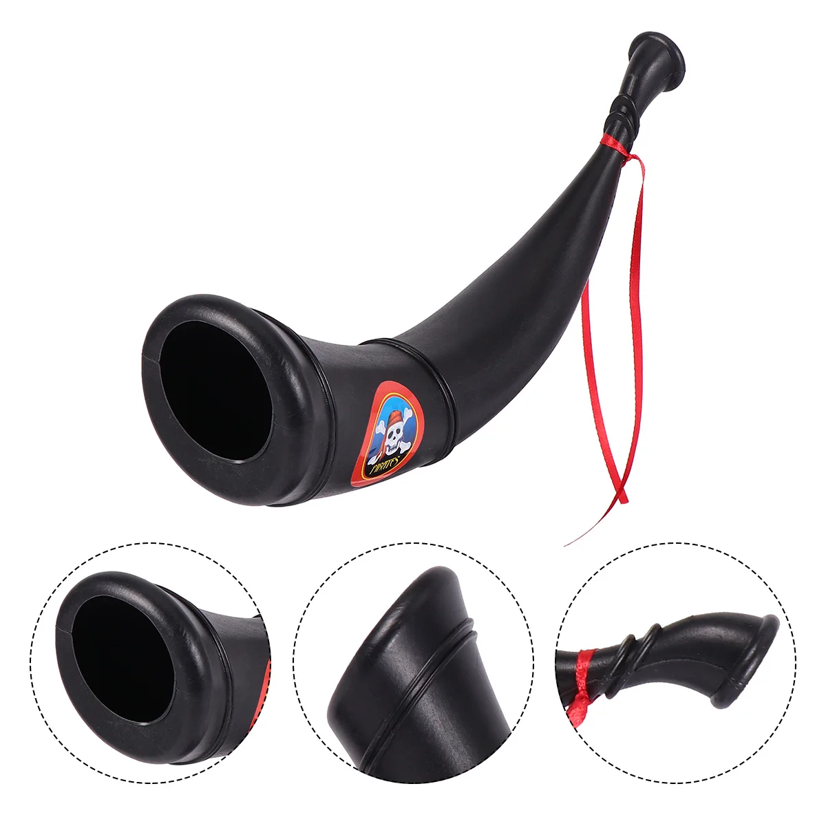 

4 Pcs Pirate Horn Props Halloween Role Playing Toy Horns Small Plastic Kids Blow