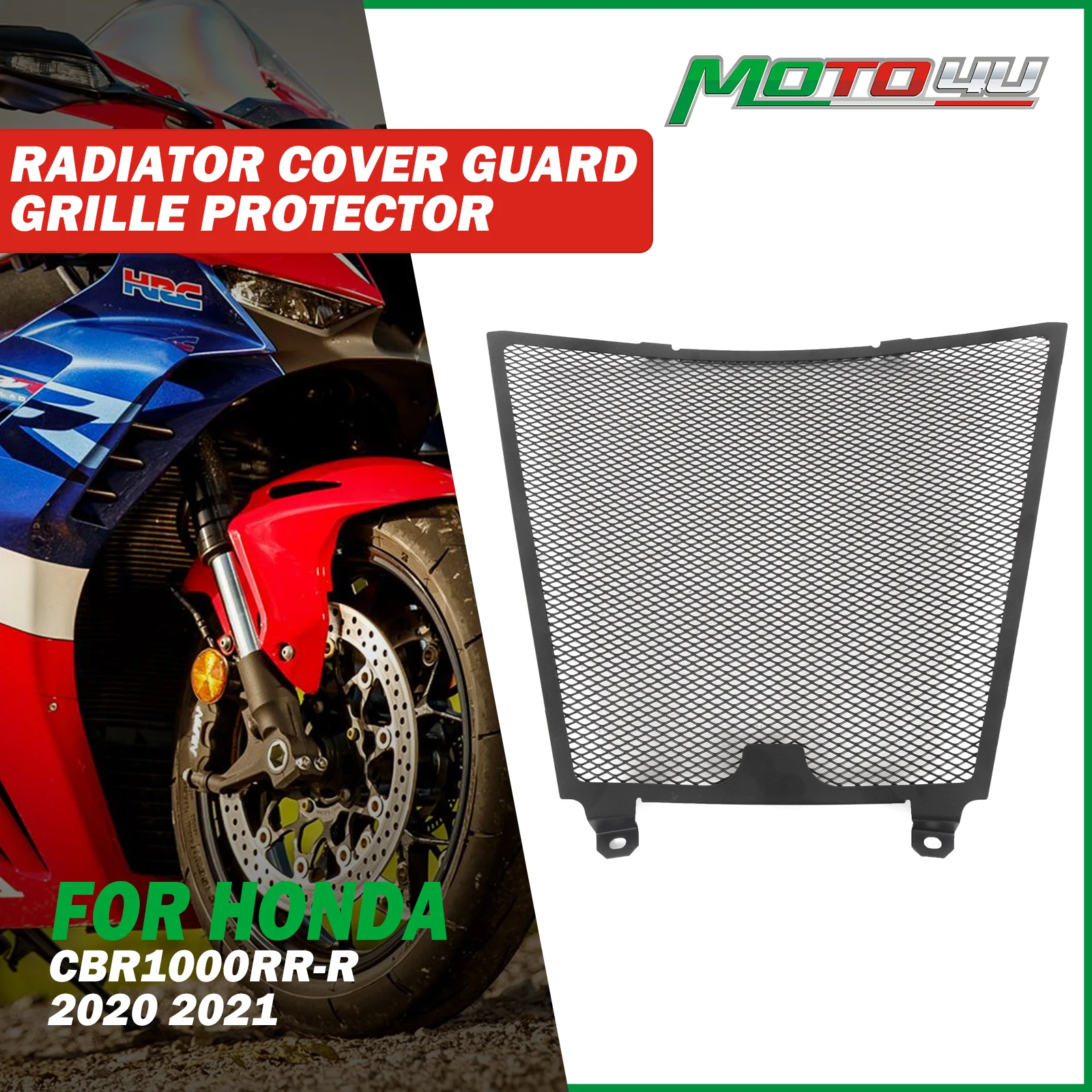 

For Honda CBR1000RR-R 2020 2021 Motorcycle Radiator Cover Guard Grille Protector Racing Black Radiator Guard