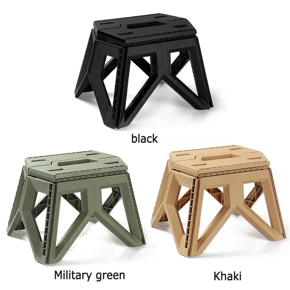 Outdoor Folding Stool Portable Foldable Triangle Stool High Load-Bearing Lightweight Foot Stool for Home Kitchen Outdoors