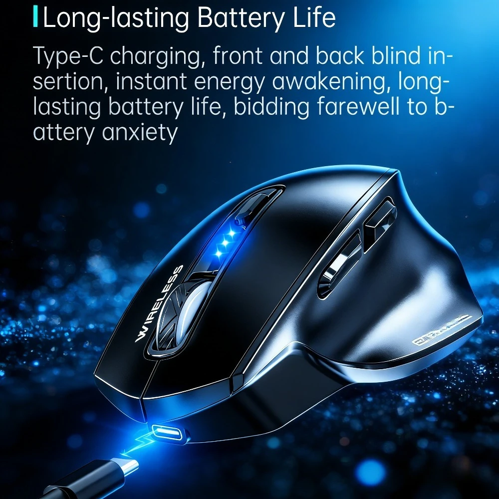 Wireless Mechanical Keyboard 2.4G Bluetooth Dual Mode RGB Stable Durable for PC Laptop Home Business Office Daily Working Use