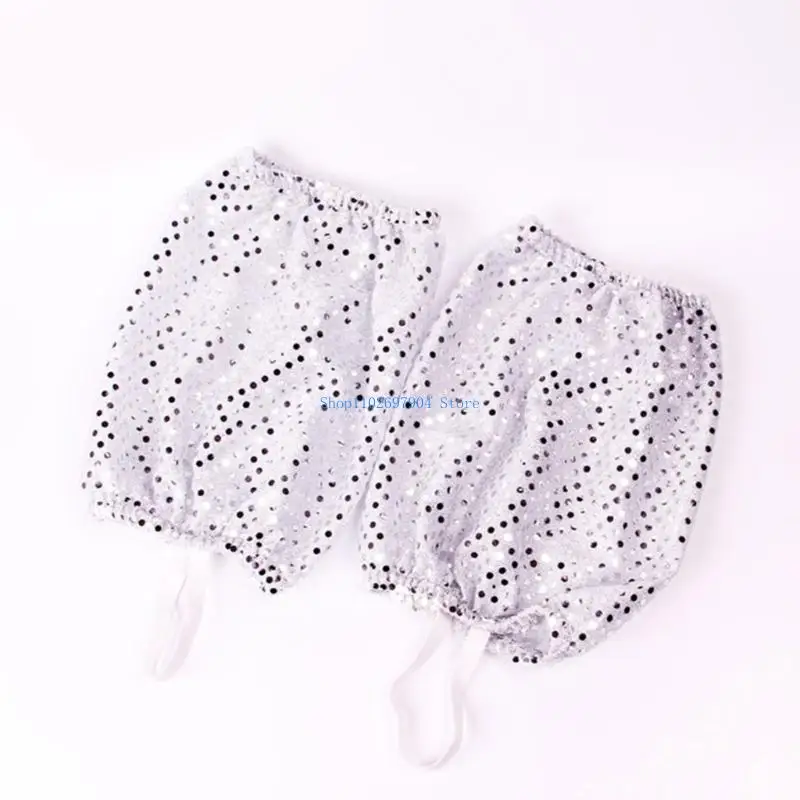 N7YF Sequins Legwamer Long Leg Socks Elastic Cuffs Leg Warmers Glitter Leg Sleeve 80 Raves Foot Cover Gaiters