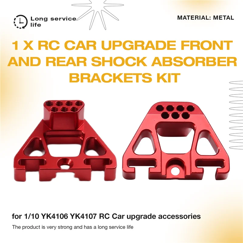 

B05C-RC Car Upgrade Front And Rear Shock Absorber Brackets Kit For 1/10 YK4106 YK4107 RC Car Upgrade Accessories