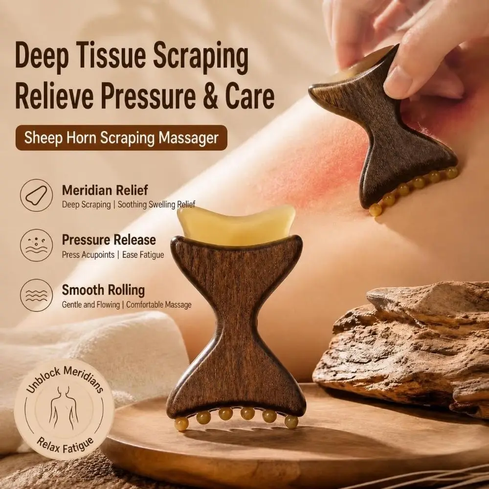 Double-headed Facial Gua Sha Board Anti-static Six-Claw Acupoint Scraping Massager Acupressure Wide Tooth Meridian Massage Comb