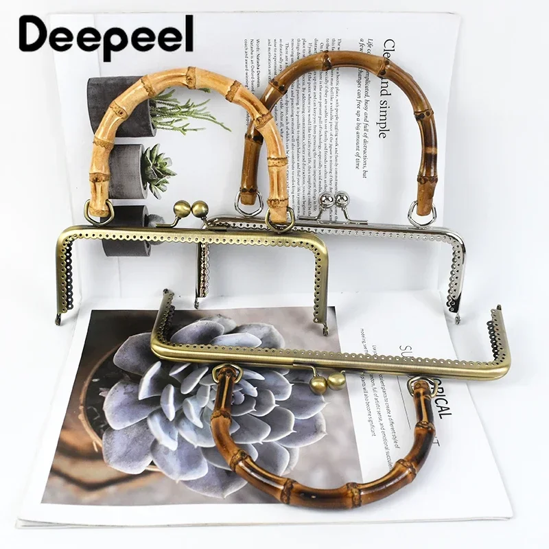 1/2/5Pcs Deepeel 20/25cm Metal Purse Frame Handle Bags Kiss Clasp Sew Kit DIY Bag Framework Handbag Sewing Brackets Accessories