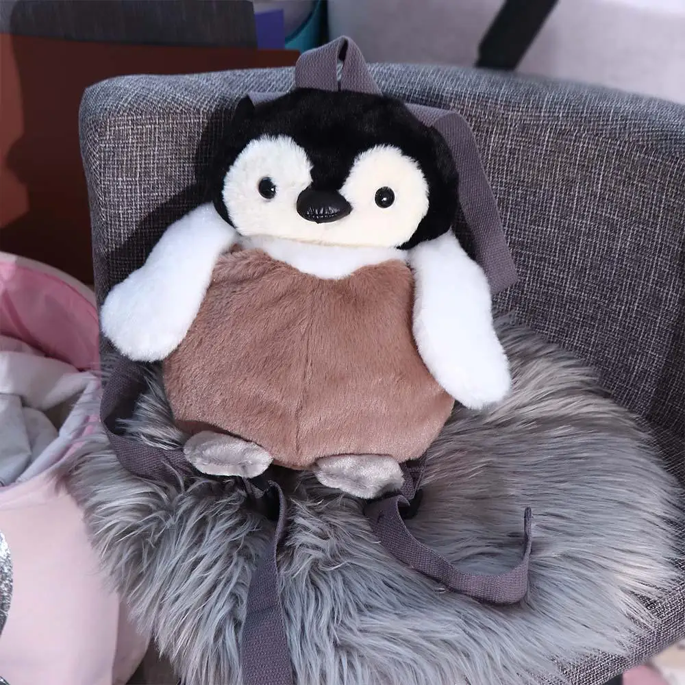 Bag Cellphone Holder Cross-body Bag Mobile Phone Bag Penguin Plush Bag Plush Shoulder Bag Stuffed Backpack Bag Animal Backpack