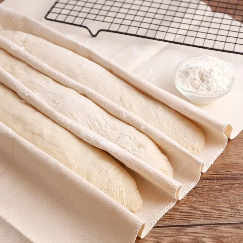 Thick Pastry Baker's Couche Proofing Cloth Linen Fermented Cloth Baking Mat Dough Bakers Pans Proving Bread Baguette Flax Cloth