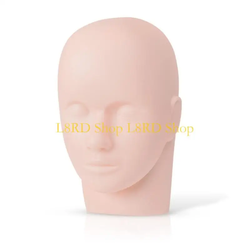 L8RD MANNequin Head Eyelash Extension Practice Fanez silicona pez silicona Cabeza maniquí