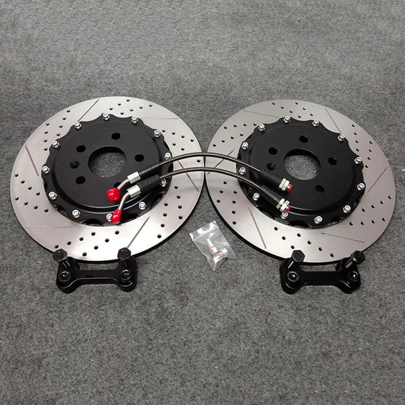 Factory Customize Drilled Brake Disc Rotor Kits with Bracket for Goft Gti Mk6 Honda Civic Fd2