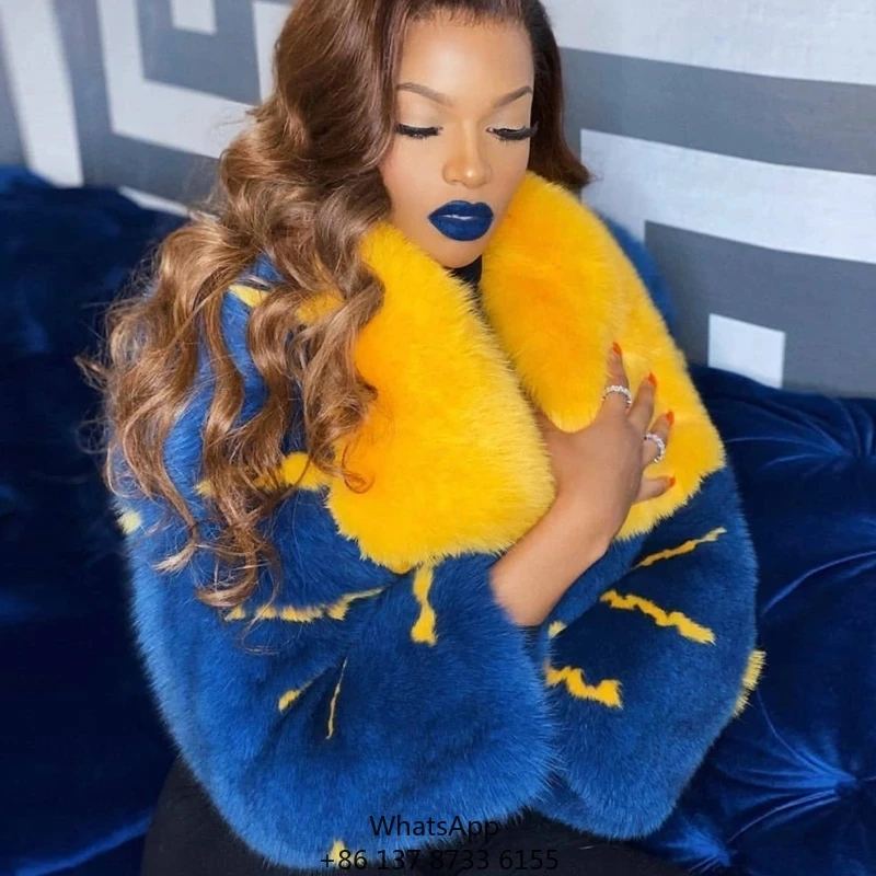 

2021 New Winter Warm Women Real Fox Fur Coat Short Fashion Ladies Fur Jacket