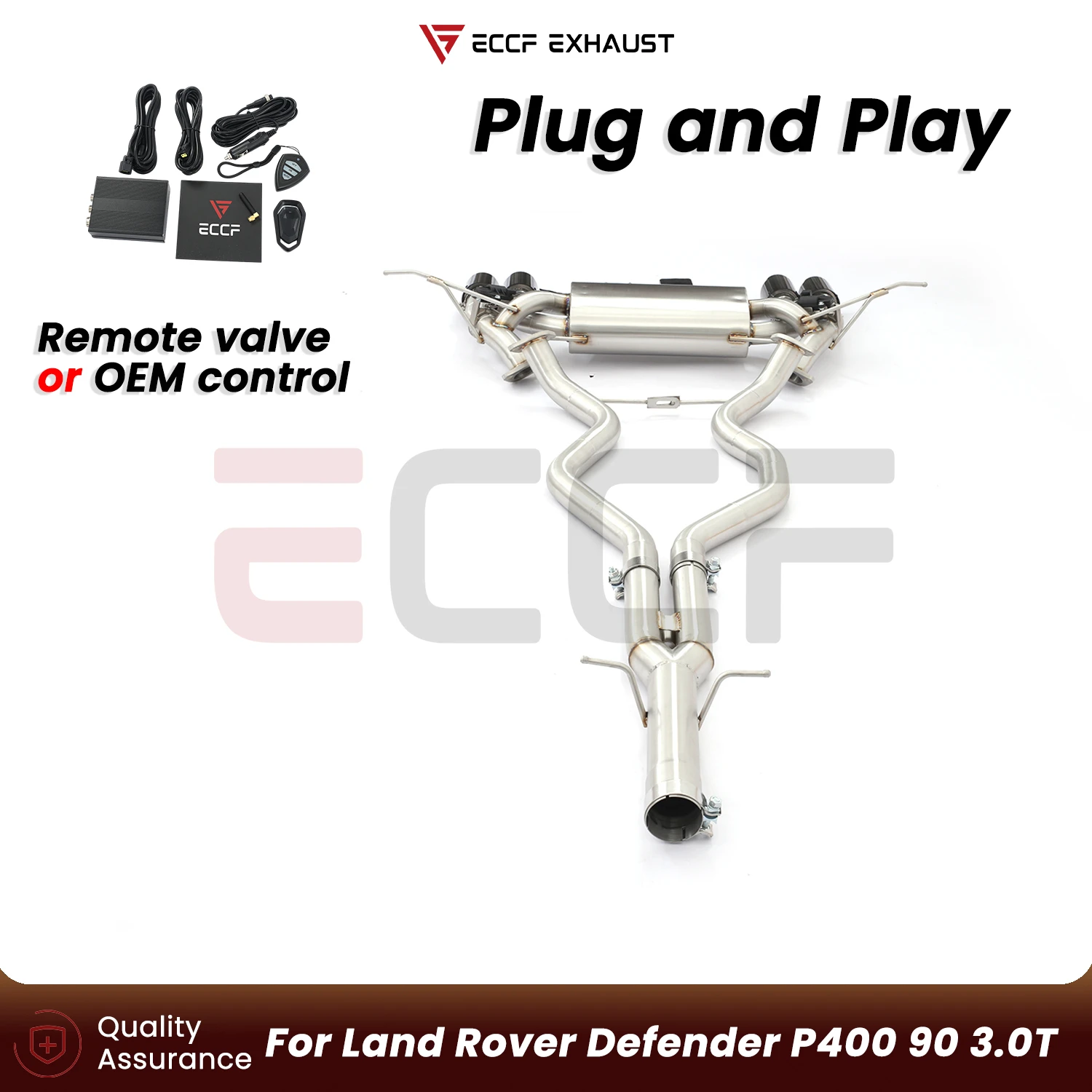

Aggressive Exhaust Sound Catback exhaust system FOR Land Rover Defender P400 90 3.0T Plug and Play Performance Upgrade