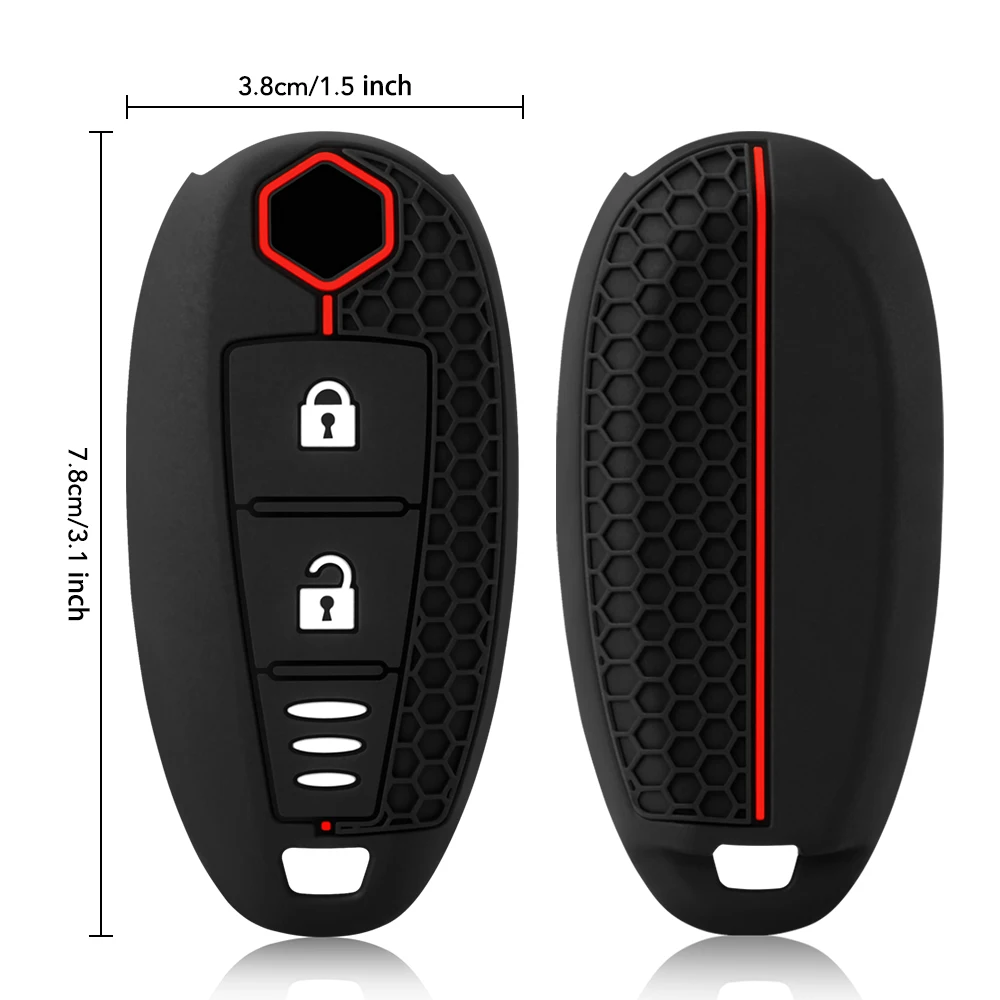 Car Remote Key Case Cover For Suzuki Grand Vitara SX4 S-Cross XL-7 Kuyucha Sch4 Swift Liana Jimny Keyless Key Bag Holder Shell view 2