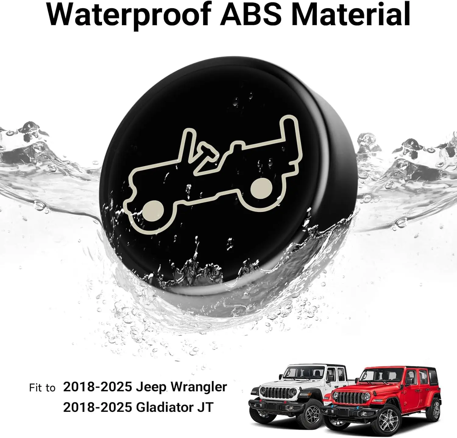 

ABS Adhesive Material Magnetic Keyhole Covers for 2018-2025 Wrangler JL JT Door Lock Protection Covers Door Security Accessories
