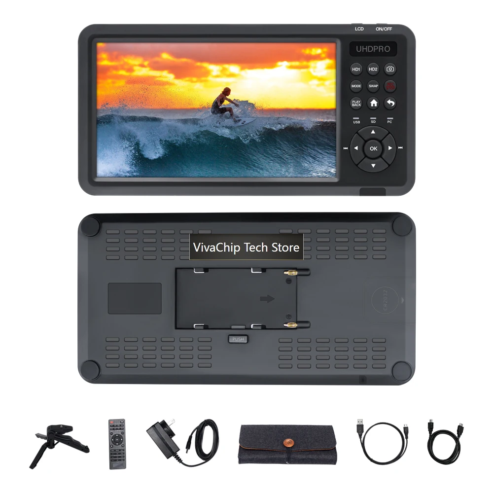 VivaCTHot-Sale 7inch Screen Video Recorder Tape CVBS AV RCA SVideo DVI HDMI VGA YPbPr 1080p HD 4k Capture Box Card