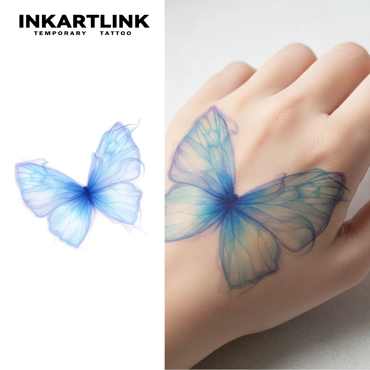 INKARTLINK Temporäre Tattoo Aufkleber Wasserdicht Farbe Druck Schmetterling Temporäre Tattoo Party Liefert DIY Aufkleber