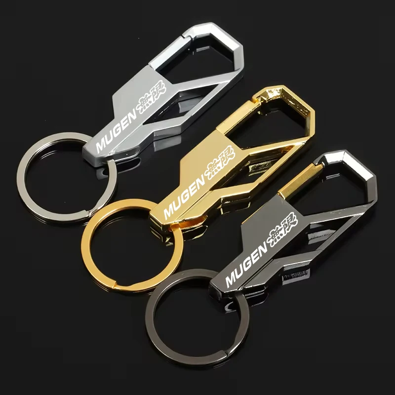 For Honda Mugen Motoalloy car key chain, Creative metal decoration, Gold key ring, Gift,