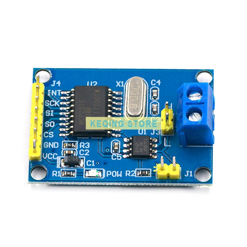 MCP2515 CAN bus module TJA1050 receiver SPI protocol 51 MCU program routine