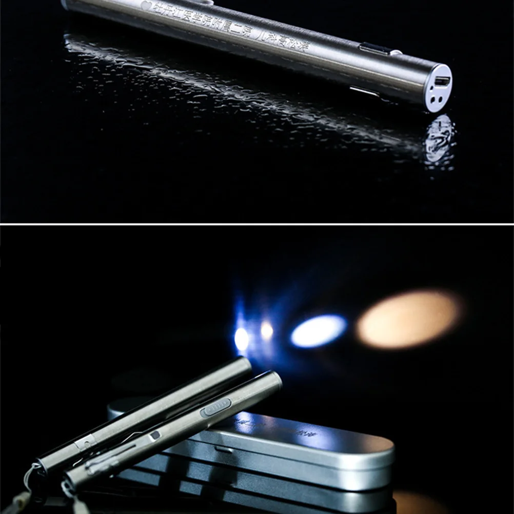 

Medical Pen Light Led For Nurse Usb Rechargeable Built-In Aluminum Alloy Inspection Lamp Flashlight Small