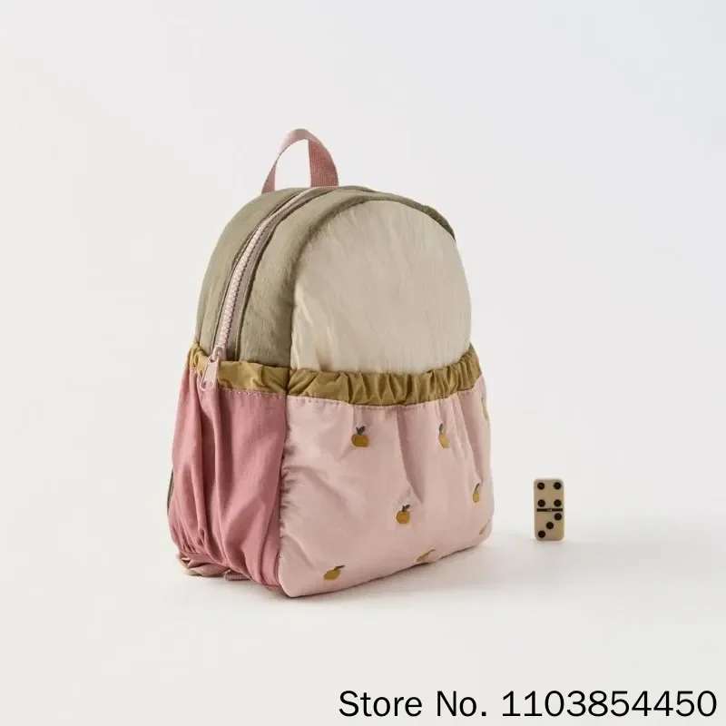 Image 4: Nouveau sac à dos tendance pour enfants, léger et mignon, avec broderie petite pomme, collection automne