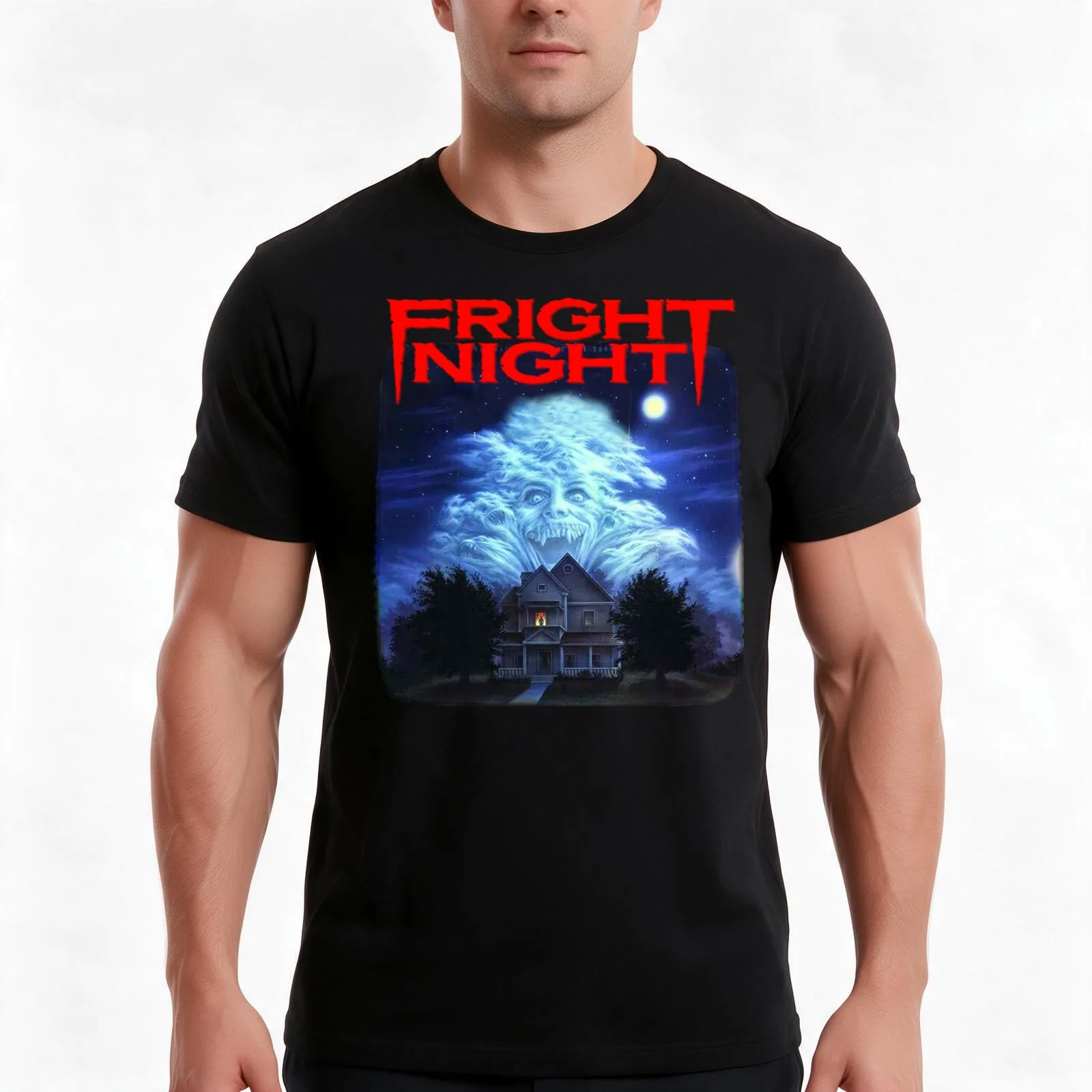 Fright Night (Grunge) Transparent T-Shirt Summer Casual Cotton Tee Oversized Streetwear Tops Vintage Graphic Print