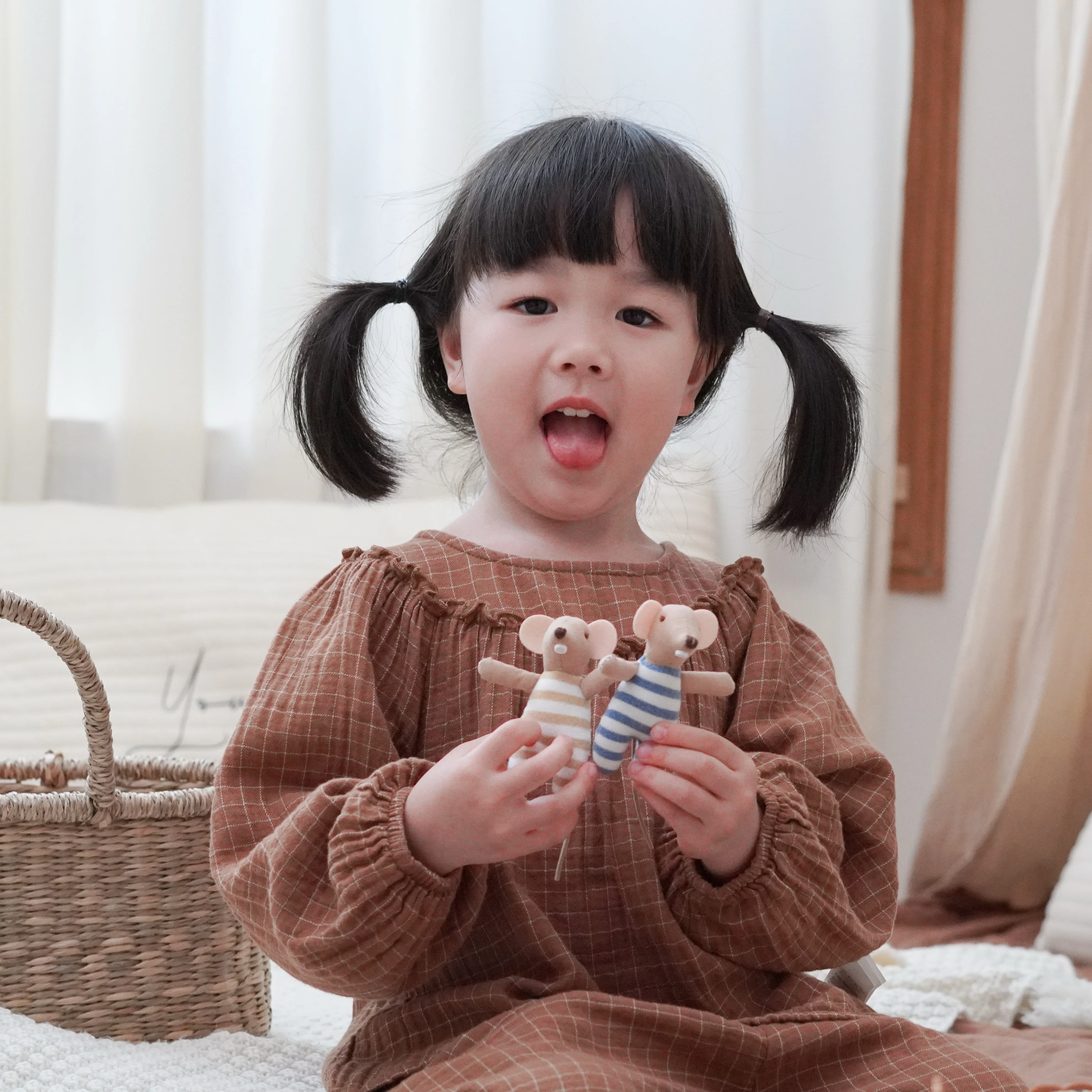 น่ารักเมาส์ของเล่นปีก,INSผ้าArt Zodiacตุ๊กตา-ของขวัญวันเกิด,ตกแต่งบ้านThumb Puppet