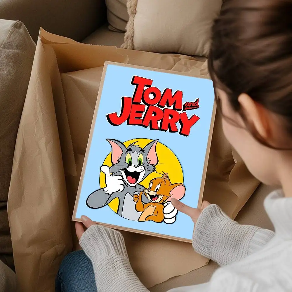 Anime T-Tom And J-Jerry Cartoon Classic Vintage Posters HD Quality Wall Art Retro Posters For Home Room Wall Decor